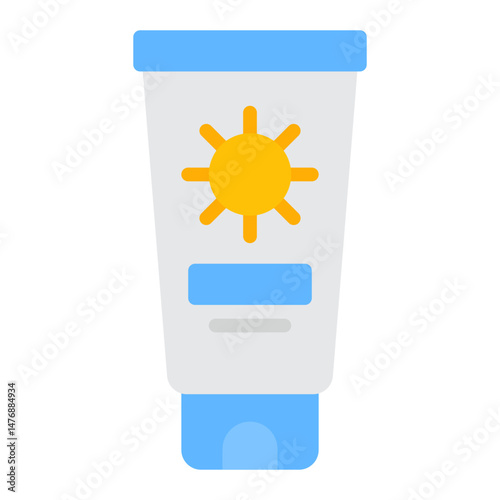 Sunscreen Application icon vector image. Can be used for Sun Protection.