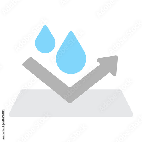 Water resistant icon vector image. Can be used for Sun Protection.