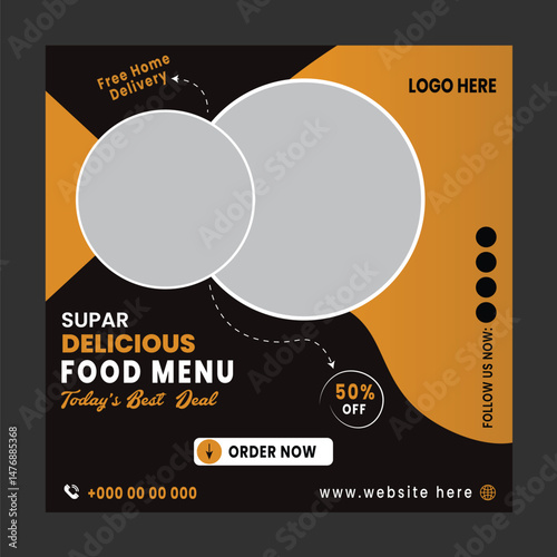 Food Social Media Post Banner Design