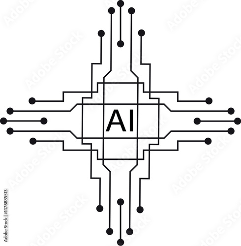 AI circuit illustration design