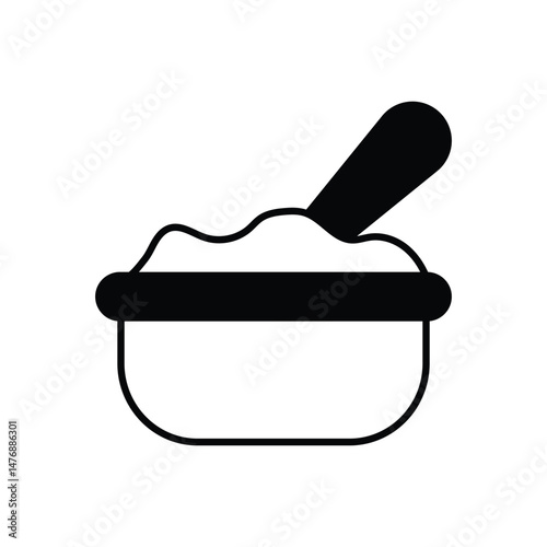 Oatmeal vector icons stock illustration