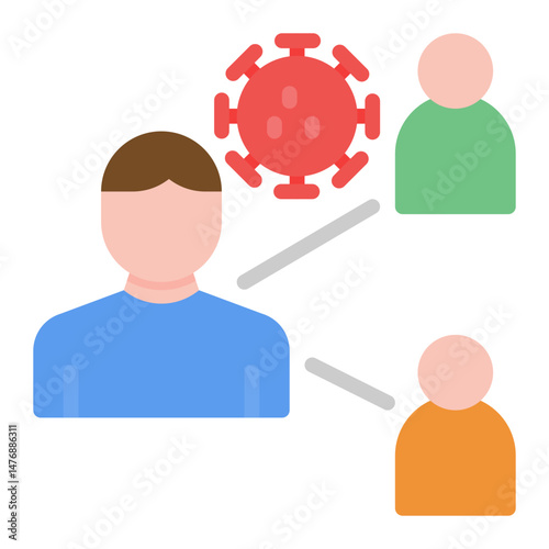 Contagion icon vector image. Can be used for Tuberculosis.
