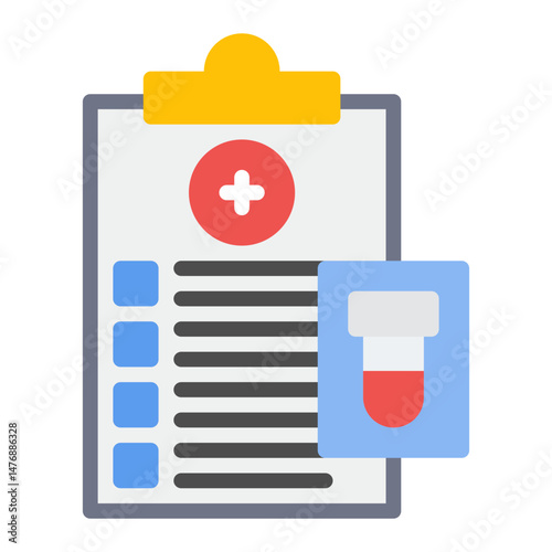 Health Report icon vector image. Can be used for Tuberculosis.