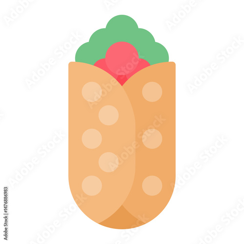 Breakfast Burrito icon vector image. Can be used for Brunch.