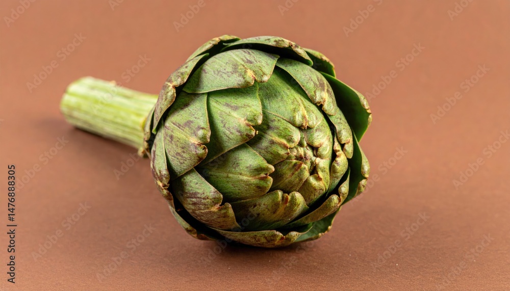 Obraz premium Artichoke on a brown background