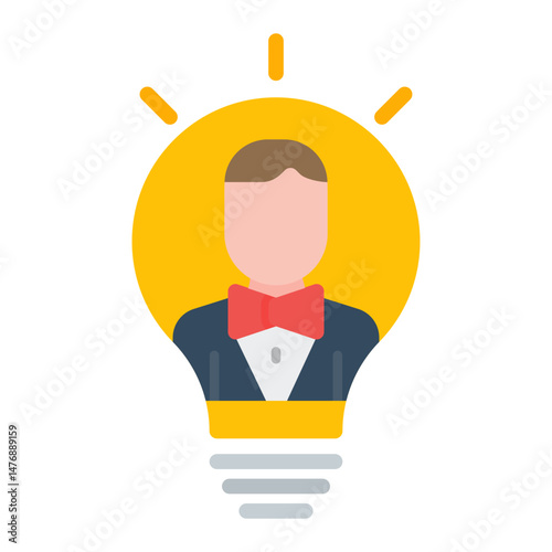 Inspiration icon vector image. Can be used for Thought Leadership.