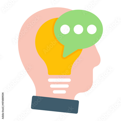 Thoughtful leadership icon vector image. Can be used for Thought Leadership.