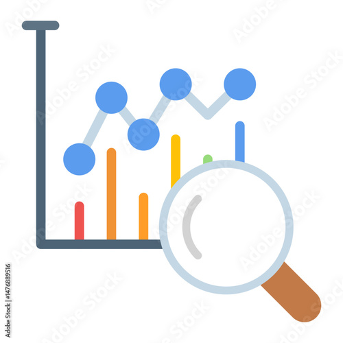 Trend analysis icon vector image. Can be used for Thought Leadership.