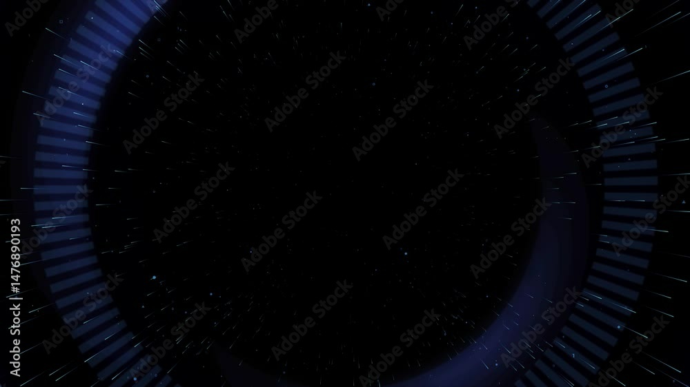 Digital shockwave, Blue digital technology shockwave.4K explosion shockwave effect and diverging waves on transparent background. Glowing shockwave particles. Alpha channel. Overlay template.