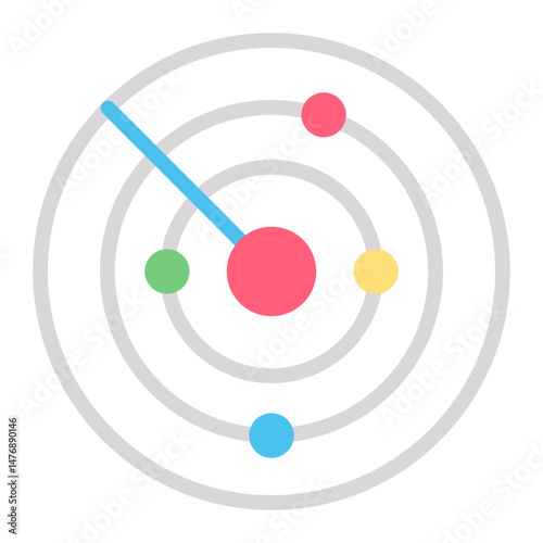 Radar Sensor icon vector image. Can be used for Sensors.