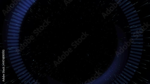 Digital shockwave, Blue digital technology shockwave.4K explosion shockwave effect and diverging waves on transparent background. Glowing shockwave particles. Alpha channel. Overlay template.