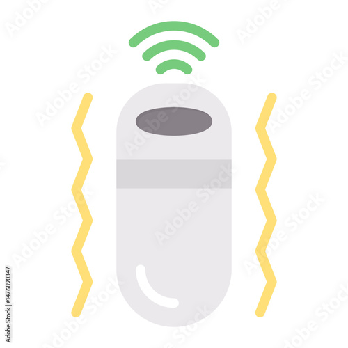 Vibration Sensor icon vector image. Can be used for Sensors.