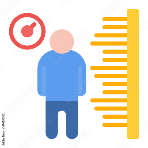 Body Mass Index icon vector image. Can be used for Physical Wellbeing.