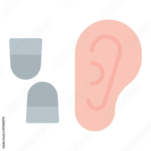 Earplugs icon vector image. Can be used for Physical Wellbeing.