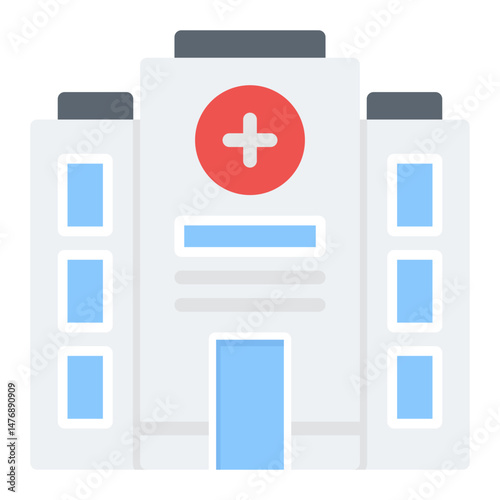 Hospital icon vector image. Can be used for Physical Wellbeing.