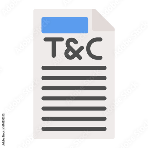 Terms and Conditions icon vector image. Can be used for Business Onboarding.