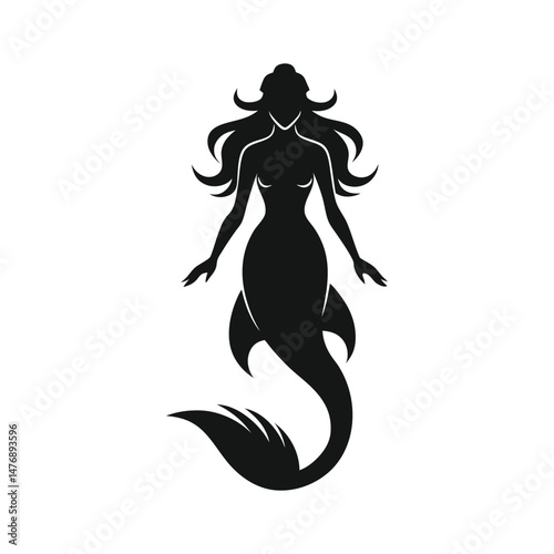a siren icon of silhouette vector illustration on white background