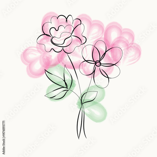 Detailed Line Art Design Featuring Diverse Shapes and Geometric Patterns in Black and White with Color Options