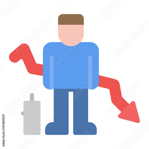 Failure icon vector image. Can be used for Business Disruption.