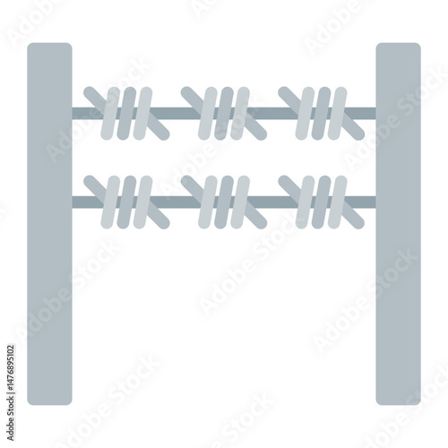 Barbed Wire icon vector image. Can be used for World Refugee Day.