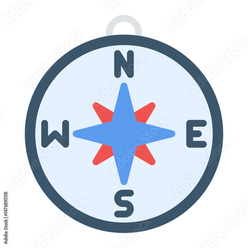 Compass icon vector image. Can be used for World Refugee Day.
