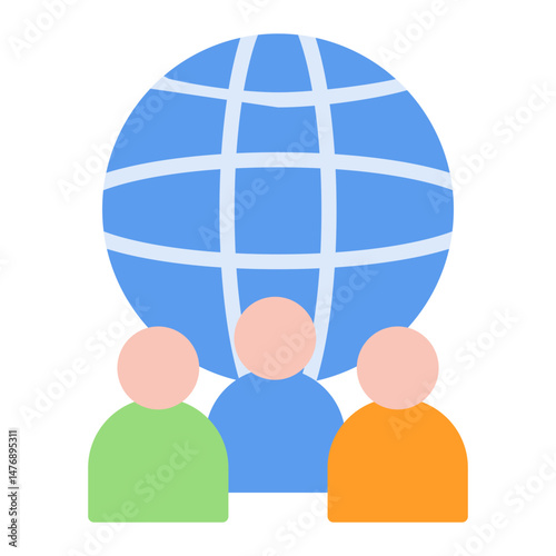 Diversity icon vector image. Can be used for World Refugee Day.