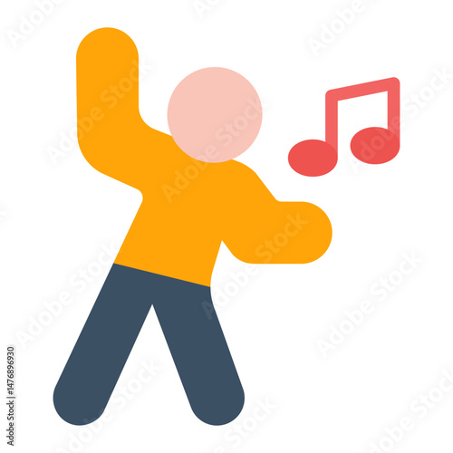 Zumba icon vector image. Can be used for Fitness.