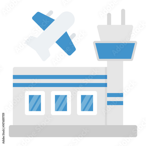 Airport icon vector image. Can be used for Airplane.