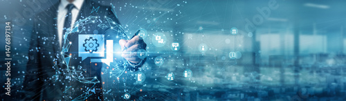 Hand of businessman drawing graphs IT Consulting provides expert advice to optimize IT infrastructure, improve efficiency, reduce costs, and support business growth with tailored technology solutions.