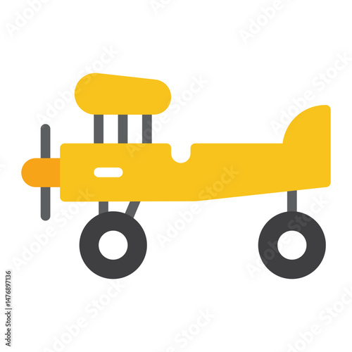 Biplane icon vector image. Can be used for Airplane.