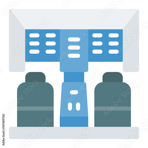 Cockpit icon vector image. Can be used for Airplane.