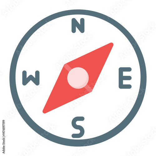 Compass icon vector image. Can be used for Airplane.