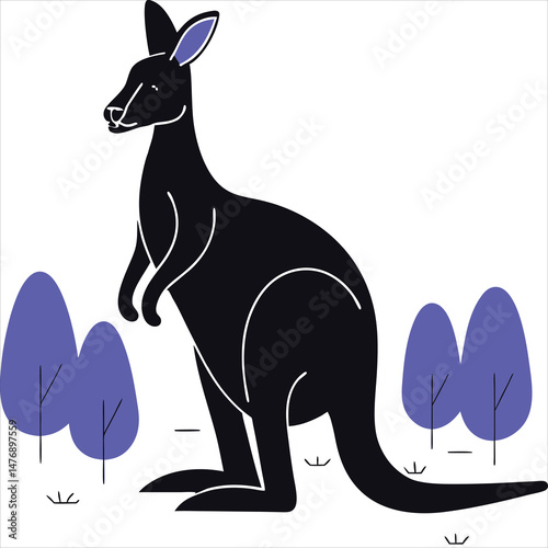 kangaroo vector illustration