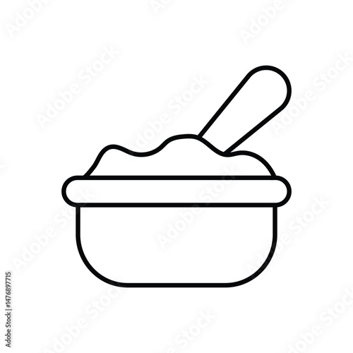 Oatmeal vector icons stock illustration