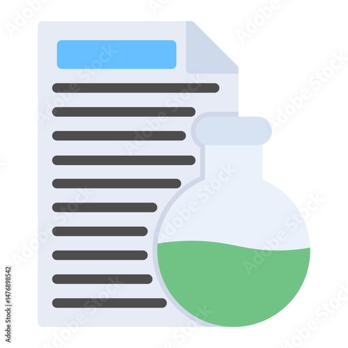 Lab Report icon vector image. Can be used for Virtual Lab.
