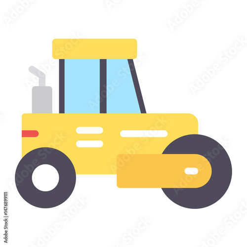 Compactor icon vector image. Can be used for Construction Vehicles.