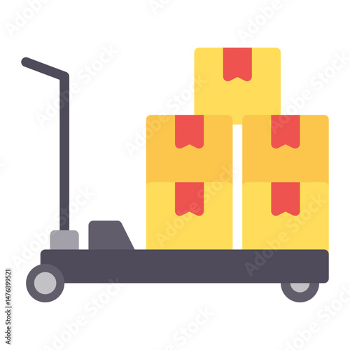 Material Handler icon vector image. Can be used for Construction Vehicles.