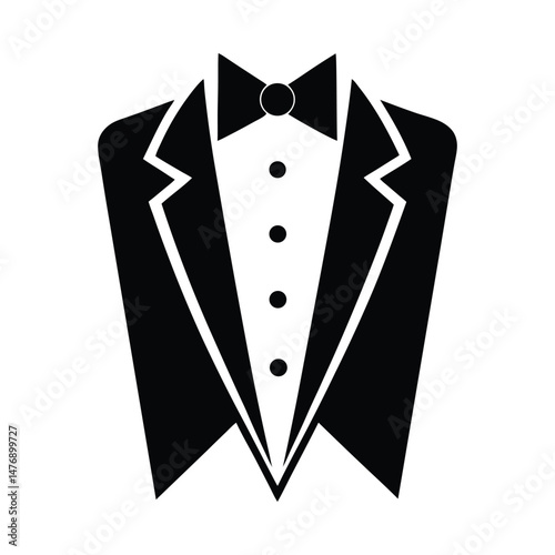 vector illustration of a black tuxedo