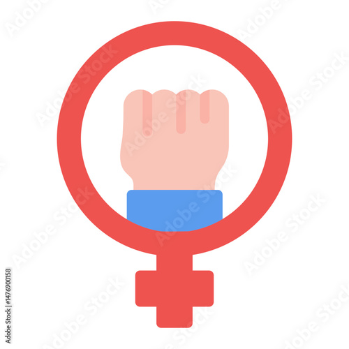 Feminism icon vector image. Can be used for Social Justice.