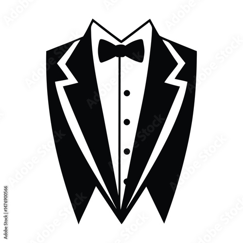 silhouette of elegant tuxedo styles wear.