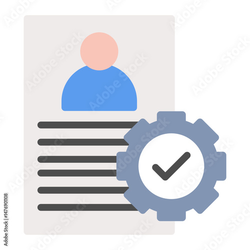 Employee Onboarding icon vector image. Can be used for Hiring Process.
