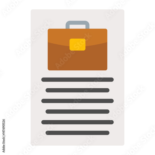 Job Title icon vector image. Can be used for Hiring Process.