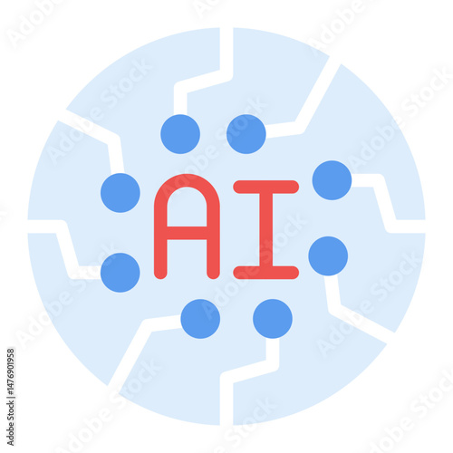 AI Revolution icon vector image. Can be used for Digital Disruption.