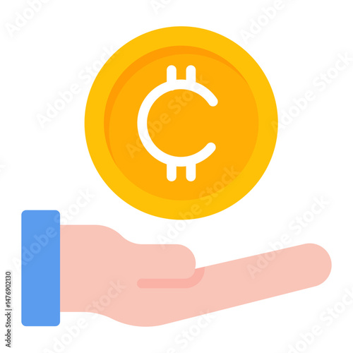 Cryptocurrency icon vector image. Can be used for Digital Disruption.