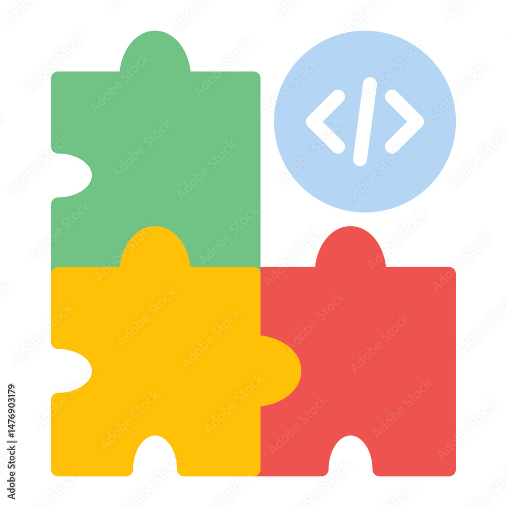 Obraz premium Integration Testing icon vector image. Can be used for Software Testing.