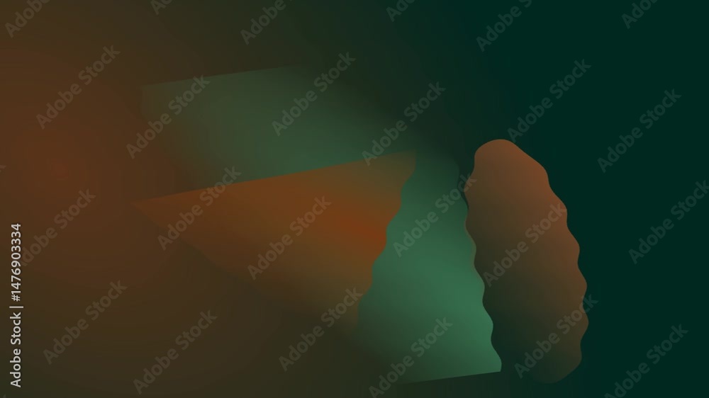 Un primer plano de varias figuras abstracta en movimiento en forma de onda