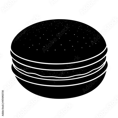 Macaron silhouette vector