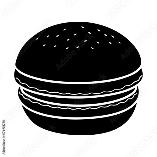 Macaron silhouette vector