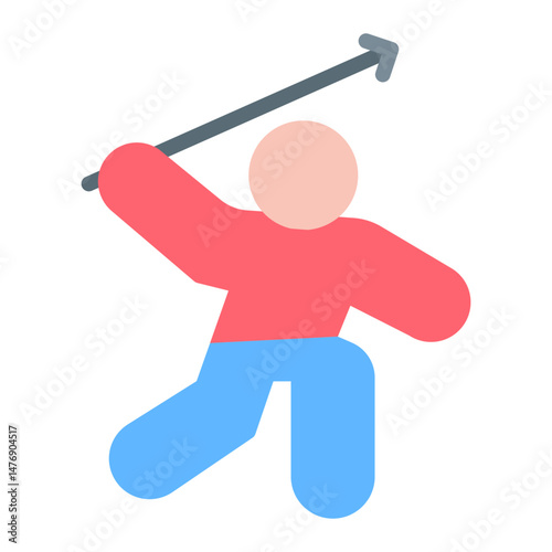 Javelin Throw icon vector image. Can be used for Track and Field.
