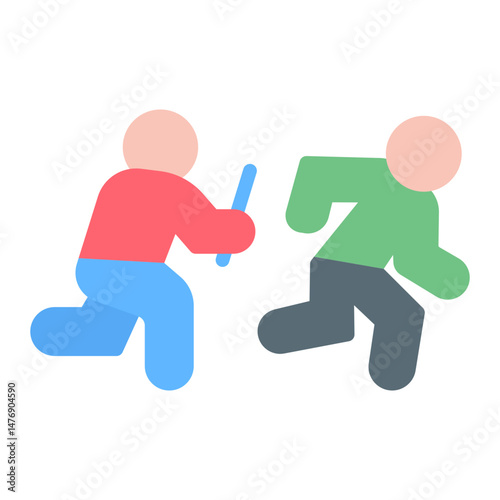 Relay Race icon vector image. Can be used for Track and Field.
